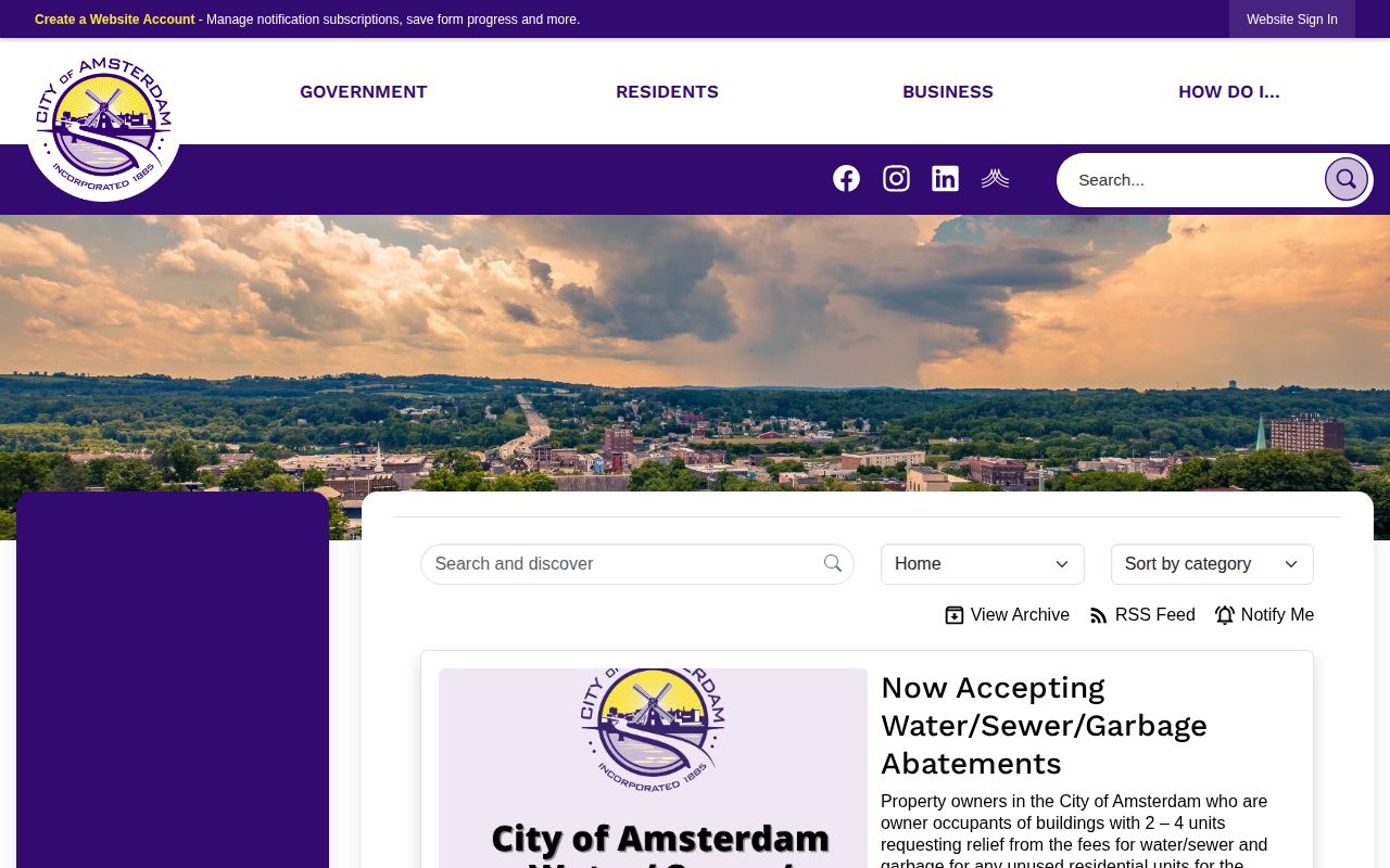Montgomery County City of Amsterdam arrest-record source, Police News Flash official webpage
