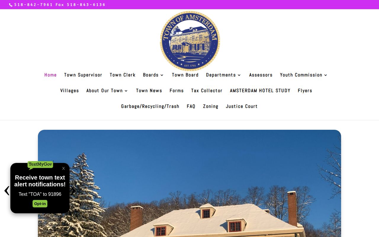 Montgomery County Town of Amsterdam arrest-record source, official government webpage